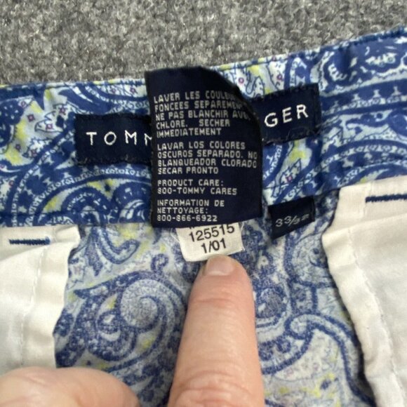 Vtg Tommy Hilfiger Pants Women's 31x30 Blue Paisley Boho Retro Y2K Lightweight - Picture 7 of 12